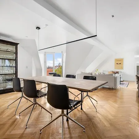 Daire Elegant Penthouse With Rooftop Terrace In Cph *